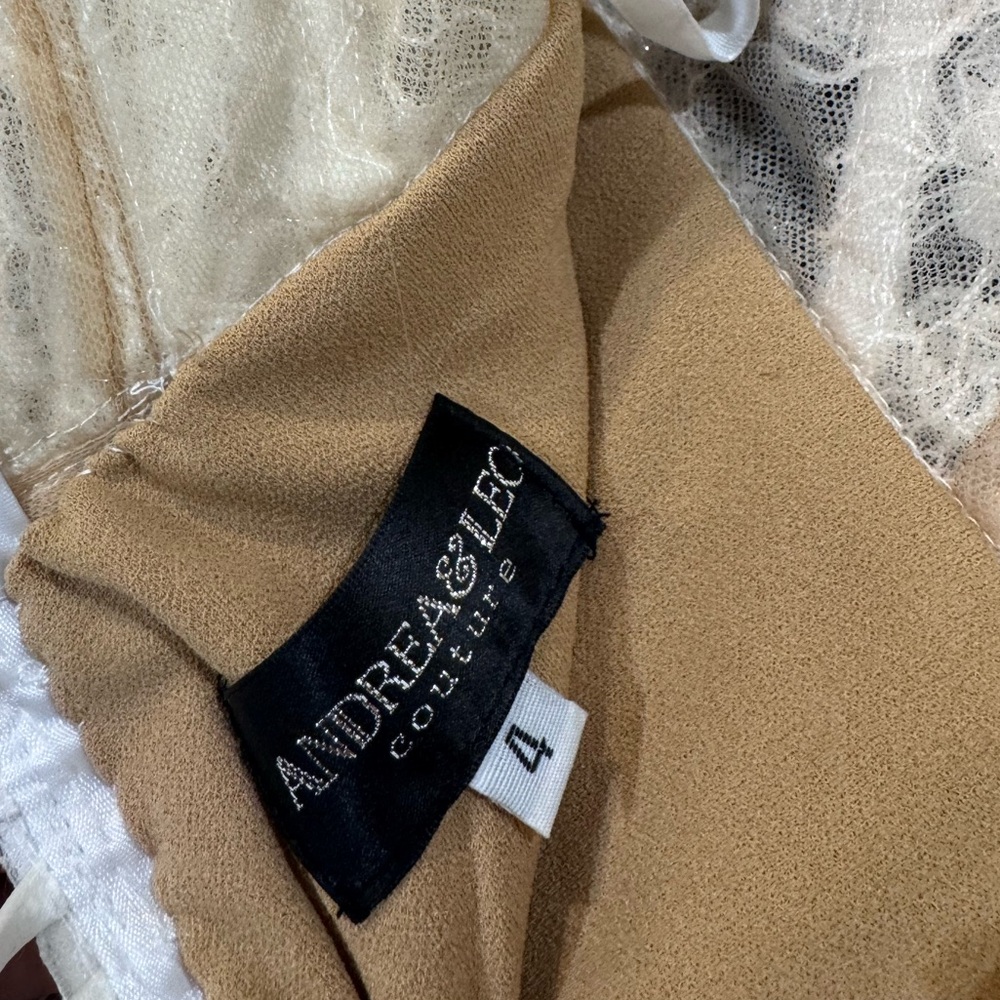 ANDREA & LEO Bridal Dress- white size 4 - Picture 12 of 17